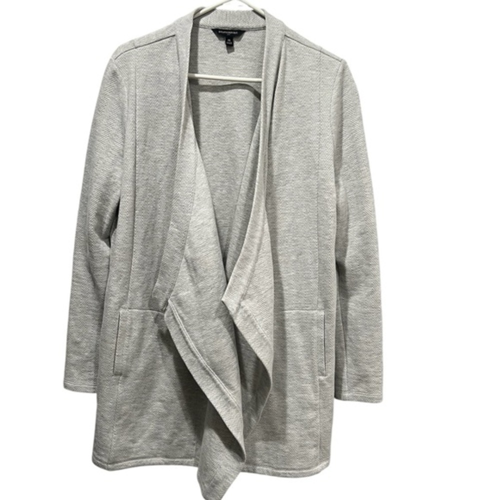 Banana Republic Light Gray Open Front Cardigan